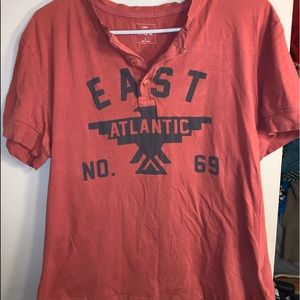 Burnt Orange Graphic V-neck tee by GAP